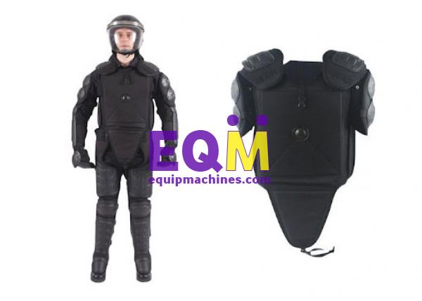 Army Military All Black Police Anti Riot Suit With T Baton / Military Riot Control Kit