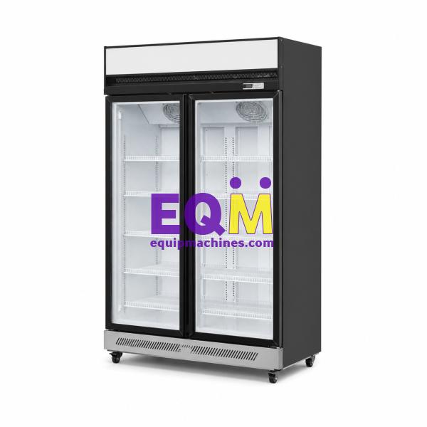 Top-Mount Sleek Black Display Freezer