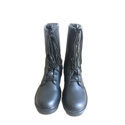 Army Jungle Black Leather Panama Boots