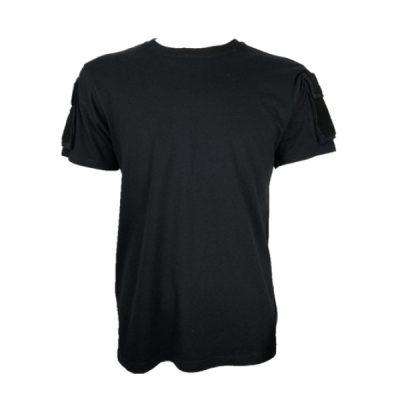 Black Tactical T-shirt with Loop Pocket