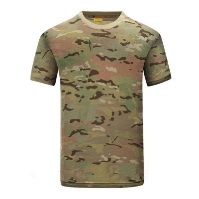 Camouflage Breathable Tactical Army Trainning Combat T Shirt