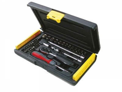 35 PCS 1/4 Drive 6 Point Socket and Bit Set