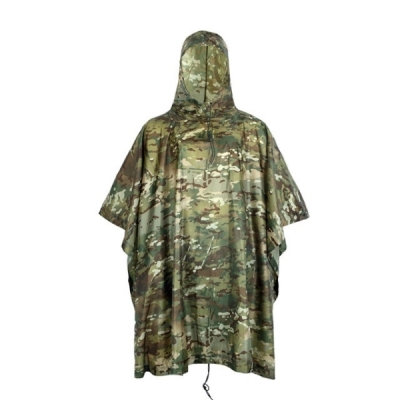 Tactical Multicam CP Outdoor Waterproof Rain Poncho