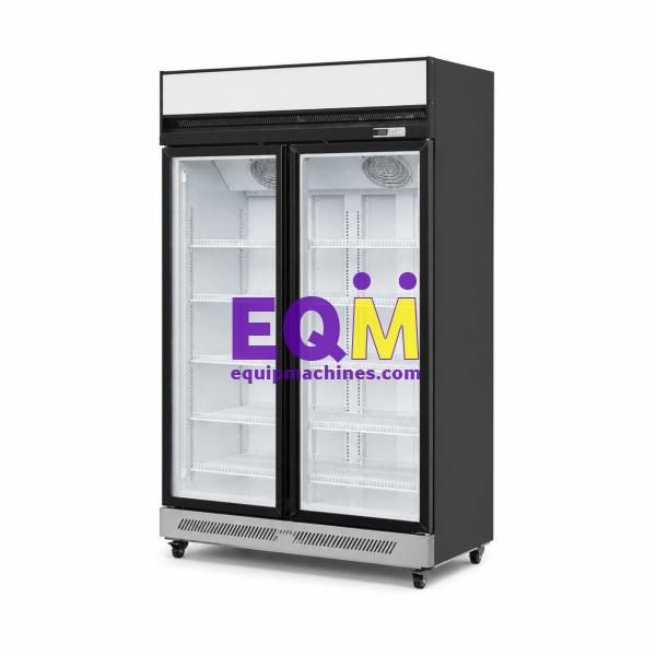 Top-Mount Sleek Black Display Freezer